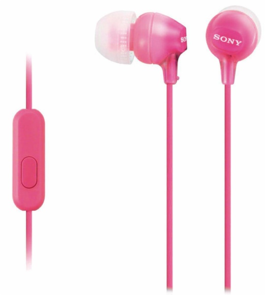 Гарнитура sony mdr-ex15appi вкладыши, цвет розовый (4905524937336)