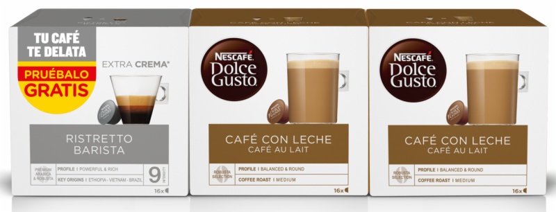 CAPSULAS CAFE DOLCE GUSTO CAF.C/LEC.x2+BARISTA