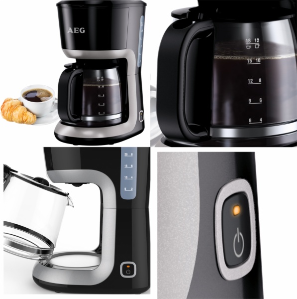 Aeg KF3300 - Cafetera 12 tazas sistema antigoteo indicador nivel de agua -  Lacasadelelectrodomestico.com