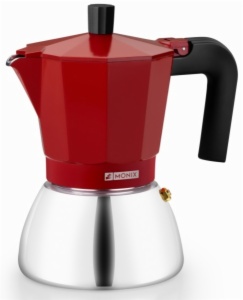 CAFETERA MONIX INDUCTION INOX RED