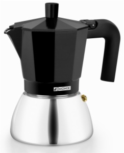 CAFETERA MONIX INDUCTION INOX BLACK